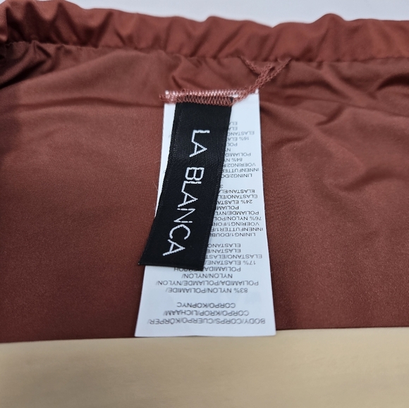 La Blanca Womens Swim Suit Bottoms Sz 18W Highwasted Clay Color High Cut Leg - Picture 6 of 13